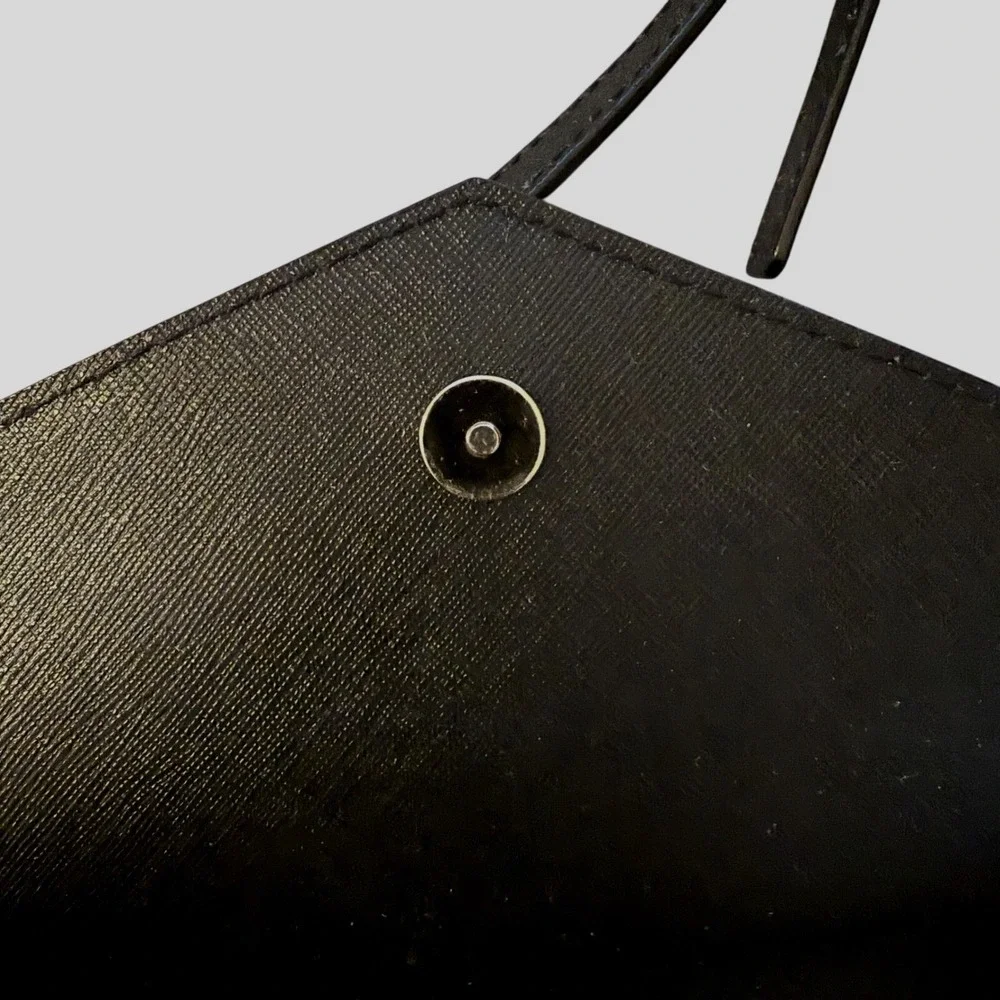 Kate Spade Black Saffiano Leather‎ Crossbody Bag Envelope Flap Small Purse
